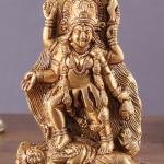 Pure Brass Goddess Kali Ma Idol | 5" Antique Polish Art | 710g Sacred Masterpiece | Divine Mother Grace | Jaipurio